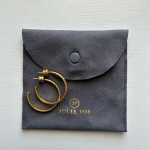 Julie Vos 24K plated Creacent Hoops